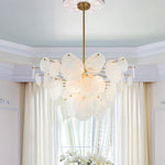 Modern 9/12 - Light Tiered Cloud Glass Chandelier - LightfixturesUAE