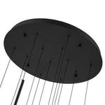 Modern Black LED High Ceiling Cluster Chandelier - LightfixturesUAE