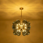 Modern Blue Glass Bubble Cluster Chandelier - LightfixturesUAE