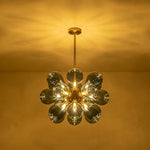 Modern Blue Glass Bubble Cluster Chandelier - LightfixturesUAE