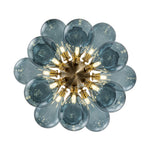 Modern Blue Glass Bubble Cluster Chandelier - LightfixturesUAE