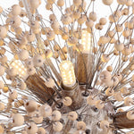 Modern Boho 8/9 Light Firework Wood Beads Sputnik Chandelier - LightfixturesUAE