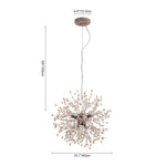 Modern Boho 8/9 Light Firework Wood Beads Sputnik Chandelier - LightfixturesUAE