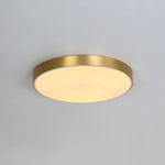 Modern Brass Round LED Overhead Flush Mount Ceiling Light - LightfixturesUAE