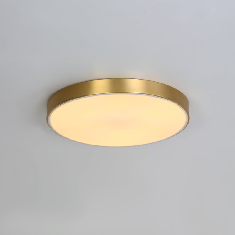 Modern Brass Round LED Overhead Flush Mount Ceiling Light - LightfixturesUAE