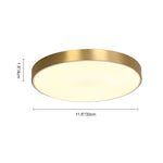 Modern Brass Round LED Overhead Flush Mount Ceiling Light - LightfixturesUAE
