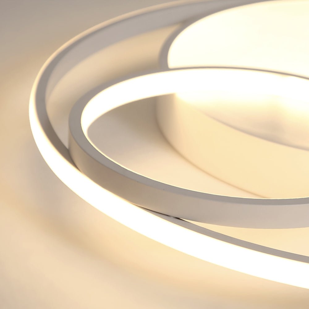Modern Circular Rings LED Flush Mount Ceiling Light - LightfixturesUAE
