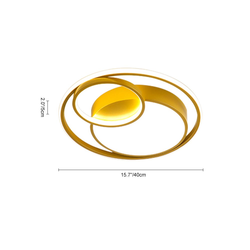 Modern Circular Rings LED Flush Mount Ceiling Light - LightfixturesUAE
