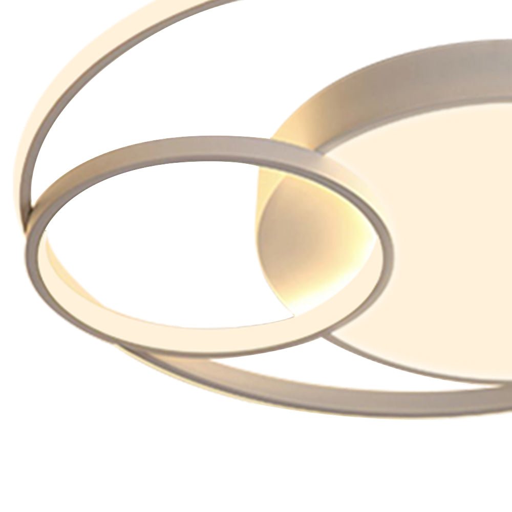 Modern Circular Rings LED Flush Mount Ceiling Light - LightfixturesUAE