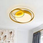 Modern Circular Rings LED Flush Mount Ceiling Light - LightfixturesUAE