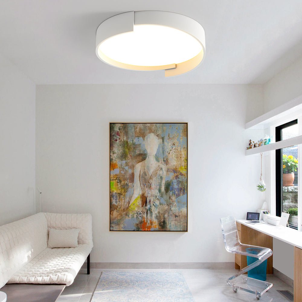 Modern Circular Round LED Flush Mount Ceiling Light - LightfixturesUAE