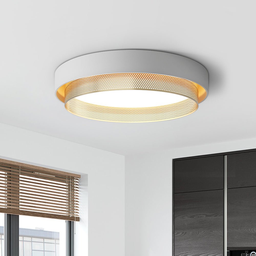 Modern Circular Round LED Hollow Flush Mount Ceiling Light - LightfixturesUAE