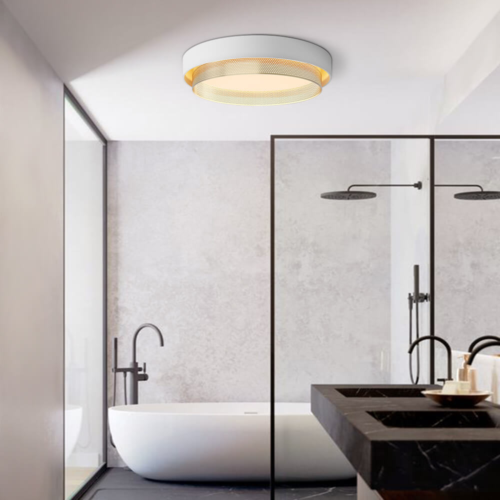 Modern Circular Round LED Hollow Flush Mount Ceiling Light - LightfixturesUAE