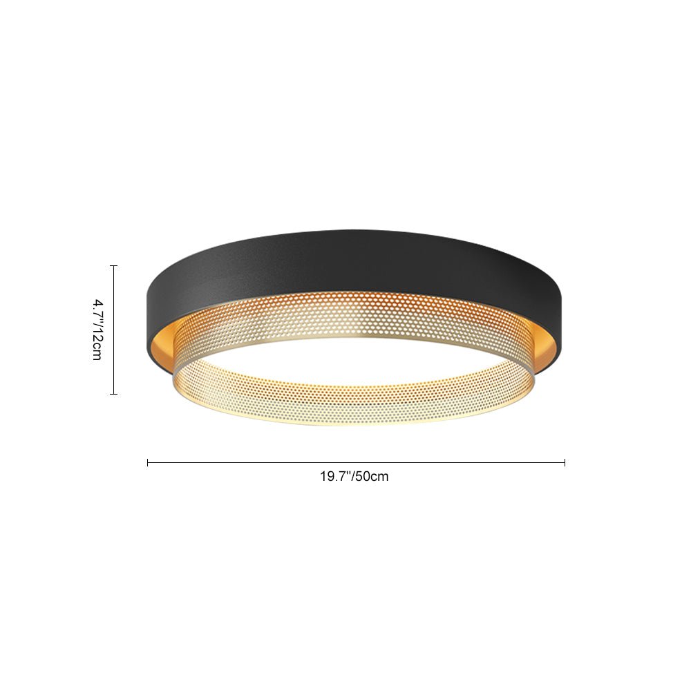 Modern Circular Round LED Hollow Flush Mount Ceiling Light - LightfixturesUAE