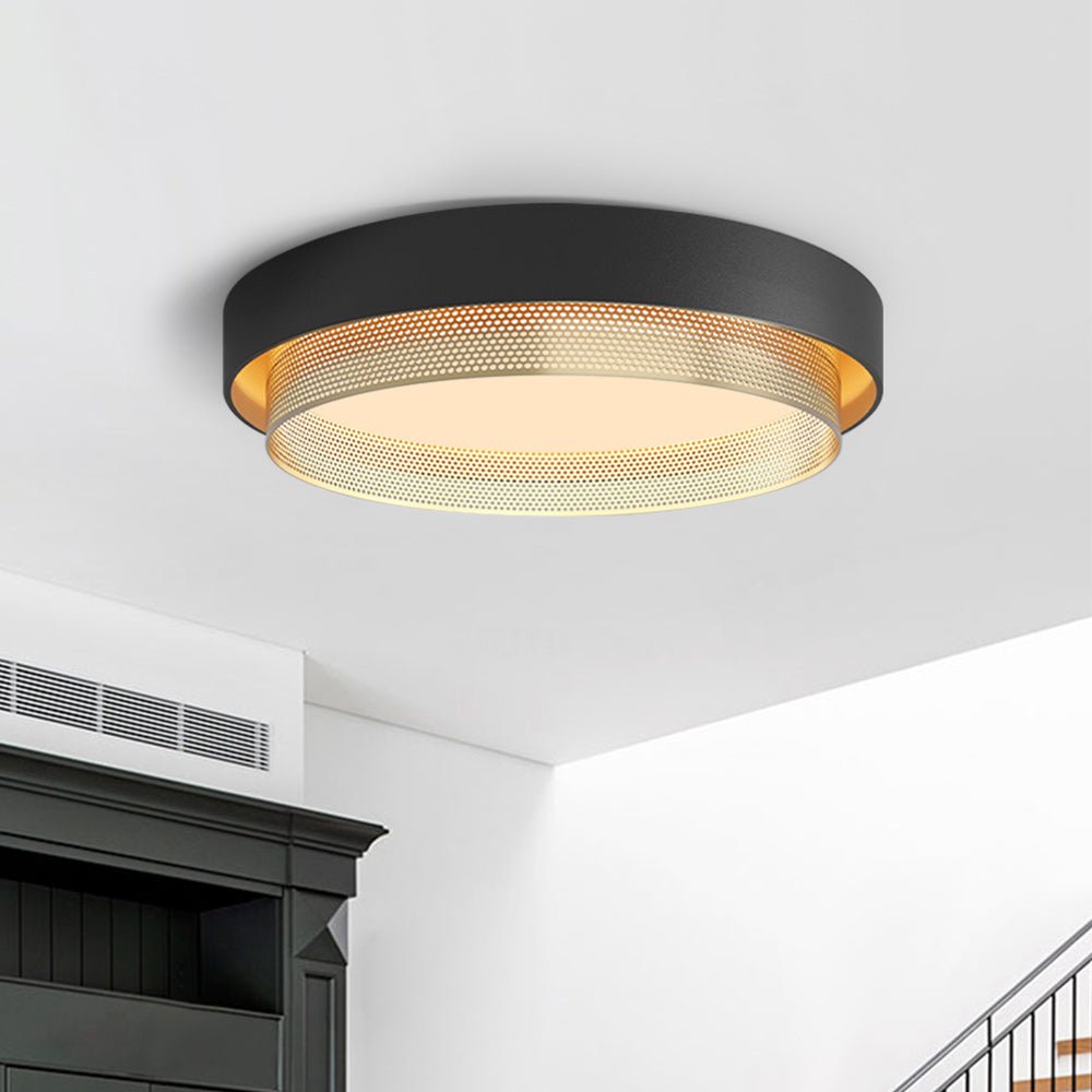 Modern Circular Round LED Hollow Flush Mount Ceiling Light - LightfixturesUAE