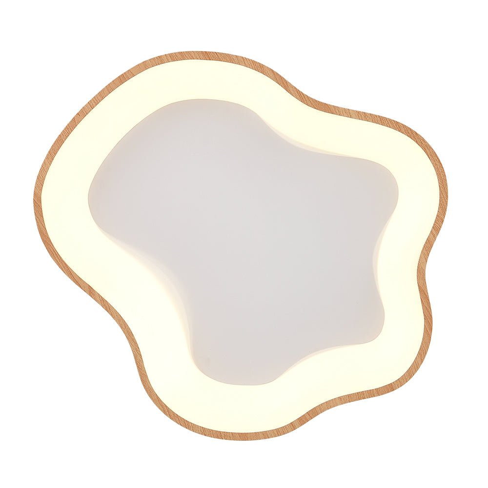 Modern Cloud Wood Grain LED Ceiling Light - LightfixturesUAE