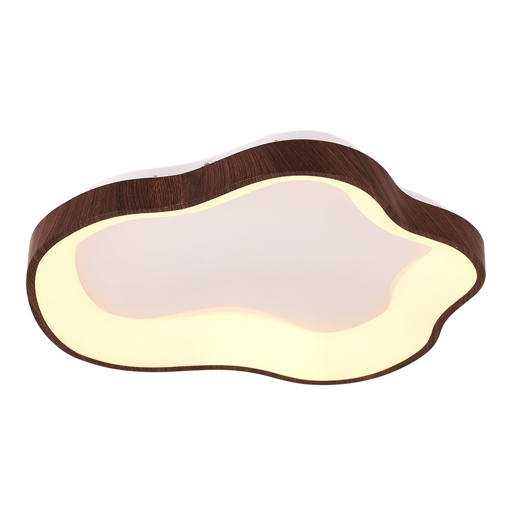 Modern Cloud Wood Grain LED Ceiling Light - LightfixturesUAE