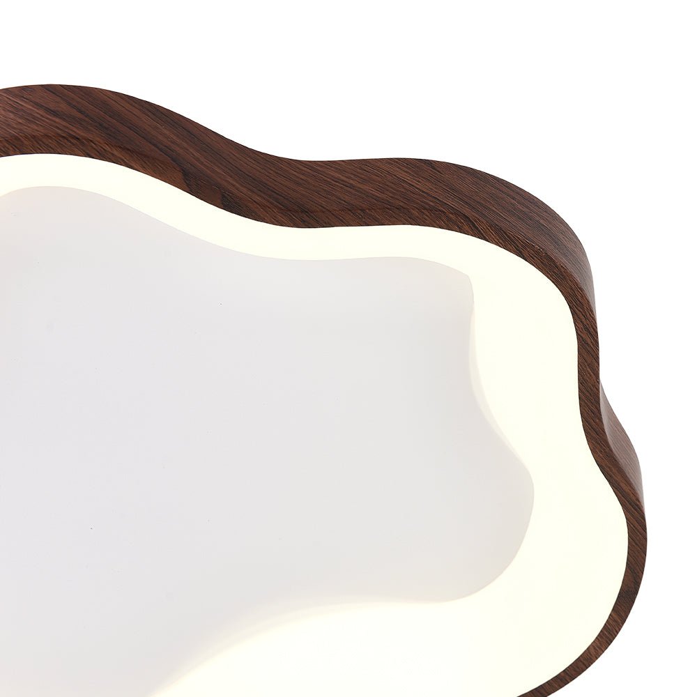 Modern Cloud Wood Grain LED Ceiling Light - LightfixturesUAE