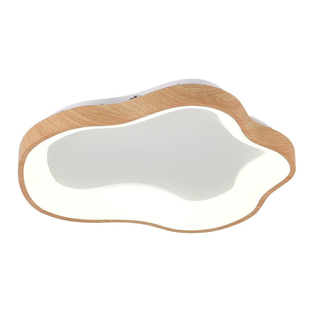 Modern Cloud Wood Grain LED Ceiling Light - LightfixturesUAE