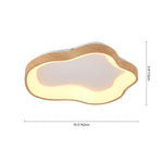 Modern Cloud Wood Grain LED Ceiling Light - LightfixturesUAE