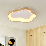 Modern Cloud Wood Grain LED Ceiling Light - LightfixturesUAE
