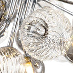 Modern Cluster 8/18 - Light Glass Globes Grape Chandelier - LightfixturesUAE