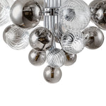 Modern Cluster 8/18 - Light Glass Globes Grape Chandelier - LightfixturesUAE