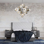 Modern Cluster 8/18 - Light Glass Globes Grape Chandelier - LightfixturesUAE