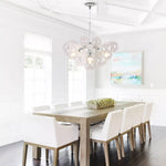 Modern Cluster Bubble Clear Glass Chandelier - LightfixturesUAE
