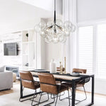 Modern Cluster Bubble Clear Glass Chandelier - LightfixturesUAE