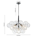 Modern Cluster Bubble Clear Glass Chandelier - LightfixturesUAE