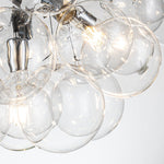 Modern Cluster Bubble Clear Glass Chandelier - LightfixturesUAE