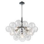 Modern Cluster Bubble Clear Glass Chandelier - LightfixturesUAE