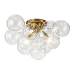 Modern Cluster Glass Bubble Semi Flush Mount Ceiling Chandelier - LightfixturesUAE