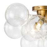 Modern Cluster Glass Bubble Semi Flush Mount Ceiling Chandelier - LightfixturesUAE