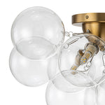 Modern Cluster Glass Bubble Semi Flush Mount Ceiling Chandelier - LightfixturesUAE