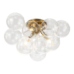 Modern Cluster Glass Bubble Semi Flush Mount Ceiling Chandelier - LightfixturesUAE