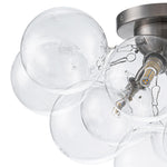 Modern Cluster Glass Bubble Semi Flush Mount Ceiling Chandelier - LightfixturesUAE