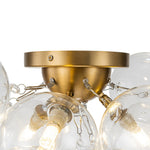 Modern Cluster Glass Bubble Semi Flush Mount Ceiling Chandelier - LightfixturesUAE