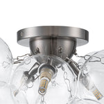 Modern Cluster Glass Bubble Semi Flush Mount Ceiling Chandelier - LightfixturesUAE