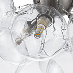 Modern Cluster Glass Bubble Semi Flush Mount Ceiling Chandelier - LightfixturesUAE