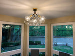 Modern Cluster Glass Bubble Semi Flush Mount Ceiling Light - LightfixturesUAE