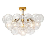 Modern Cluster Glass Bubble Semi Flush Mount Ceiling Light - LightfixturesUAE
