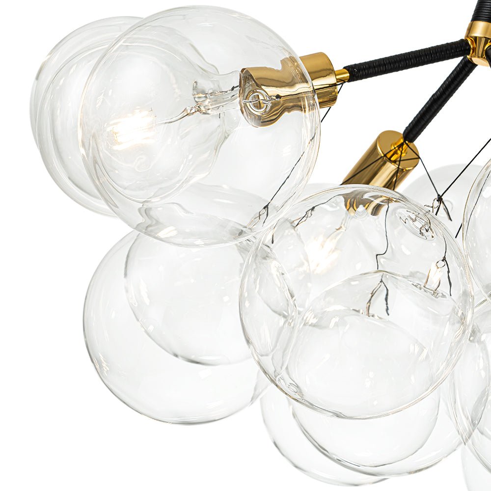 Modern Cluster Glass Bubble Semi Flush Mount Ceiling Light - LightfixturesUAE