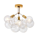 Modern Cluster Glass Bubble Semi Flush Mount Ceiling Light - LightfixturesUAE