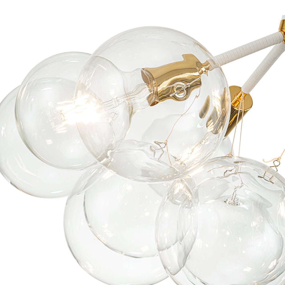 Modern Cluster Glass Bubble Semi Flush Mount Ceiling Light - LightfixturesUAE