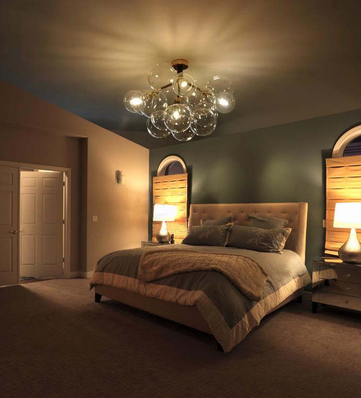 Modern Cluster Glass Bubble Semi Flush Mount Ceiling Light - LightfixturesUAE