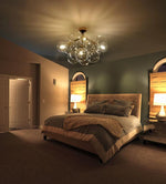 Modern Cluster Glass Bubble Semi Flush Mount Ceiling Light - LightfixturesUAE