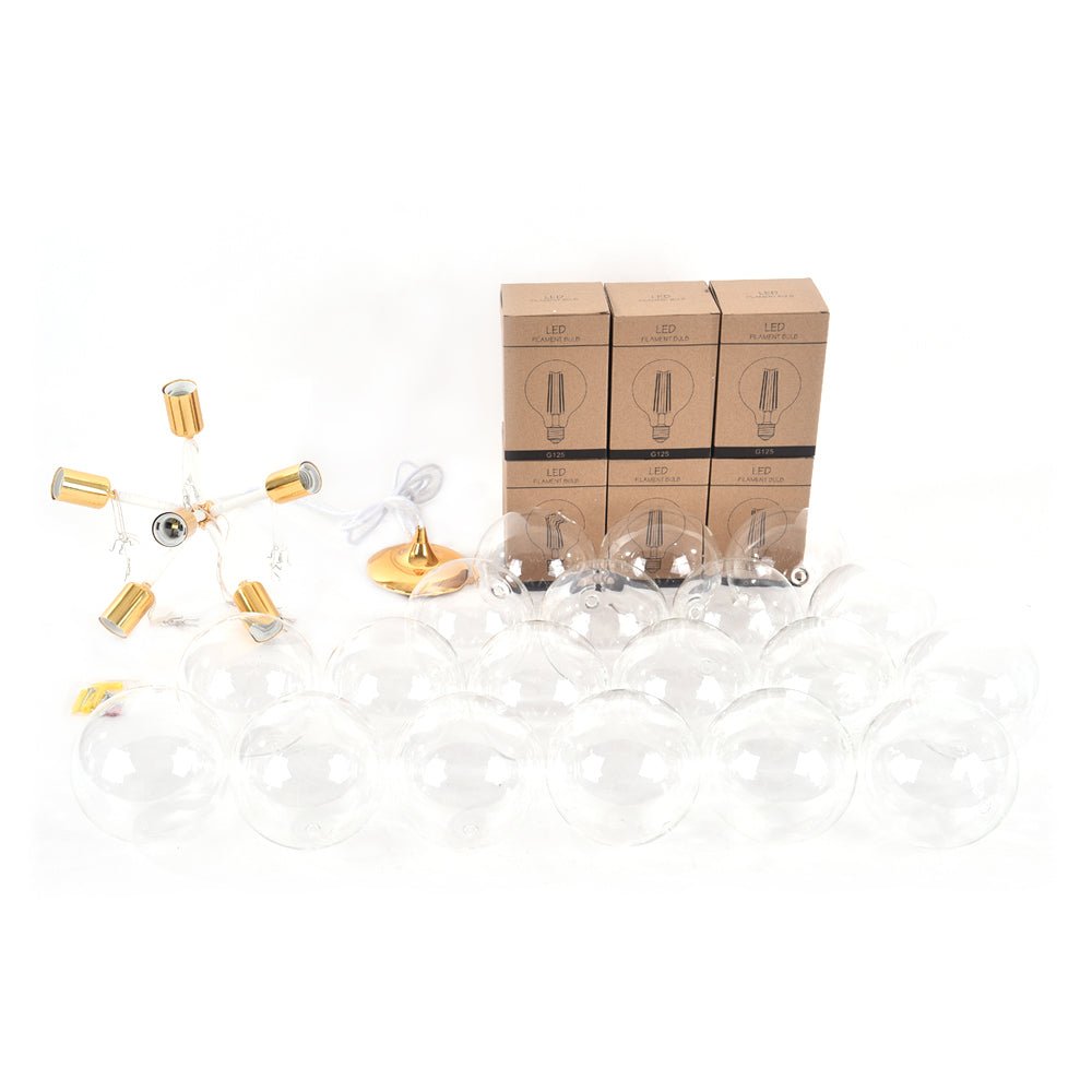 Modern Cluster Glass Bubble Semi Flush Mount Ceiling Light - LightfixturesUAE