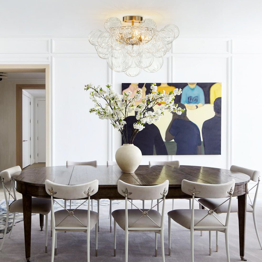 Modern Cluster Glass Bubble Sputnik Chandelier - LightfixturesUAE